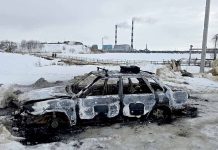 В Новомичуринске автомобиль сгорел на глазах владельца